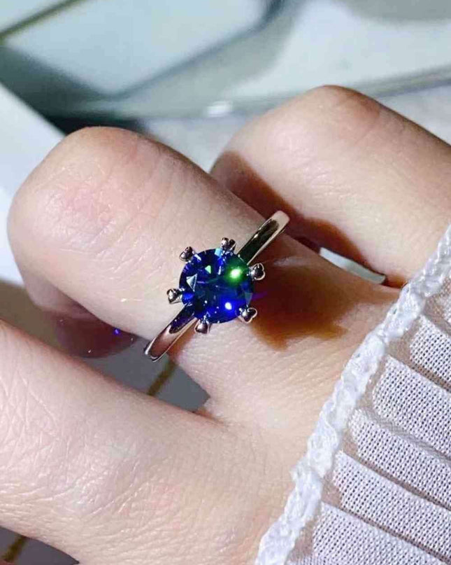 1 Carat Lab-Created Diamond Sterling Silver Solitaire Ring - A Symbol of Timeless Grace and Refined Beauty