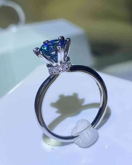 1 Carat Lab-Created Diamond Sterling Silver Solitaire Ring - A Symbol of Timeless Grace and Refined Beauty