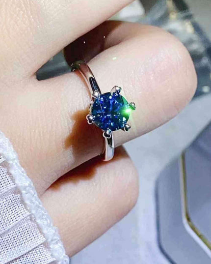 1 Carat Lab-Created Diamond Sterling Silver Solitaire Ring - A Symbol of Timeless Grace and Refined Beauty