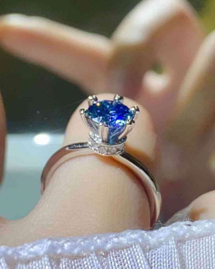 1 Carat Lab-Created Diamond Sterling Silver Solitaire Ring - A Symbol of Timeless Grace and Refined Beauty