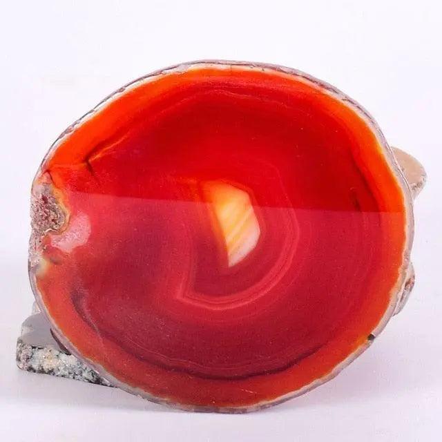 Genuine Agate Slice Coaster Handcrafted from Natural Stone
