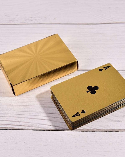 Opulent Gold-Plated Poker Card Set for Elite Gaming Nights