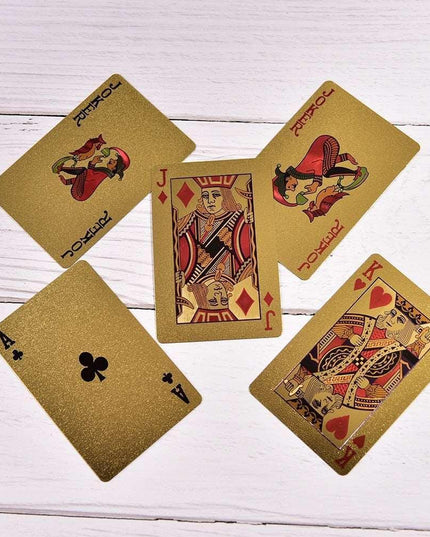 Opulent Gold-Plated Poker Card Set for Elite Gaming Nights