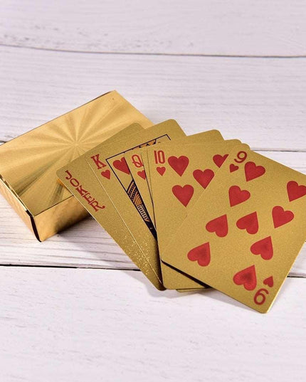 Opulent Gold-Plated Poker Card Set for Elite Gaming Nights