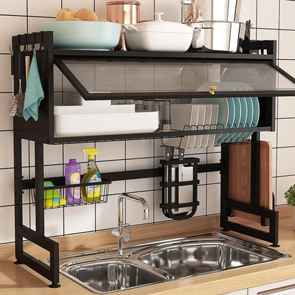 Over-the-Sink Dish Drying Rack | Dustproof & Space-Saving