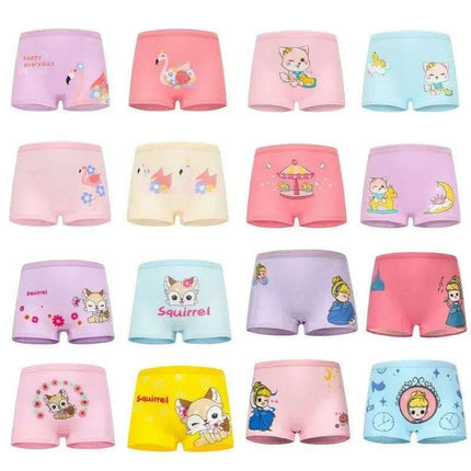 10-Pack Cute Cotton Boxer Briefs for Toddler Girls - Soft and Breathable Underwear Set - Très Elite