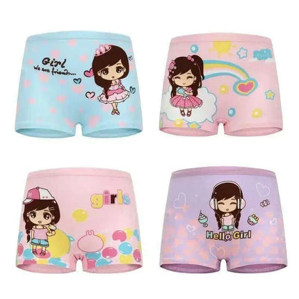 10-Pack Cute Cotton Boxer Briefs for Toddler Girls - Soft and Breathable Underwear Set - Très Elite