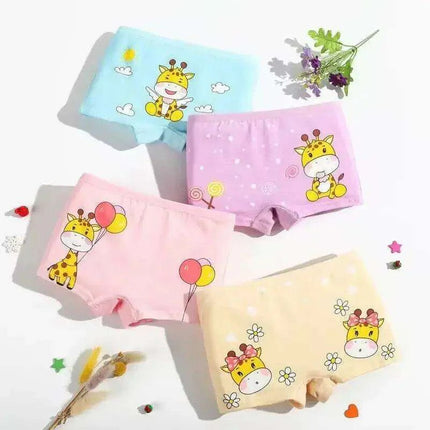 10-Pack Cute Cotton Boxer Briefs for Toddler Girls - Soft and Breathable Underwear Set - Très Elite