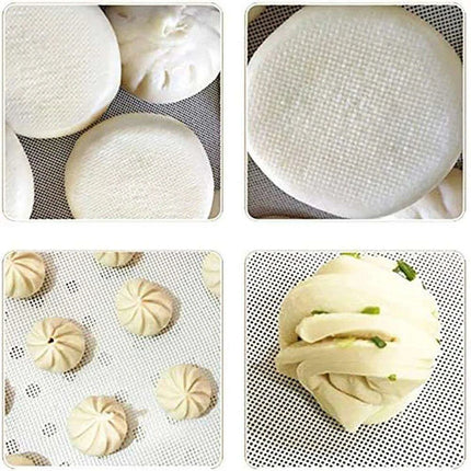 10-Pack Reusable Non-Stick Silicone Steamer Liners for Easy Cooking - Round Mats and Kitchen Accessories - Très Elite