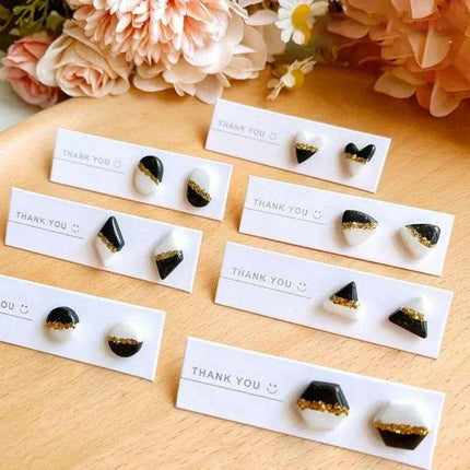 10-Piece DIY Geometric Clay Cutters for Unique Earring Designs - Soft Polymer Molds Set - Très Elite