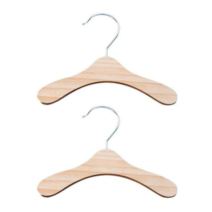 10-Piece Wooden Dog Clothing Hangers - Sturdy and Lightweight Pet Apparel Organizers..