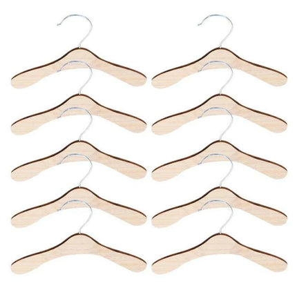 10-Piece Wooden Dog Clothing Hangers - Sturdy and Lightweight Pet Apparel Organizers..