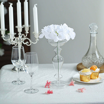 AliKopy 10 White Satin Hydrangeas - Realistic Artificial Flowers, DIY