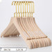 10-Piece Set of Durable Wooden Hangers with Non-Slip Features