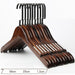 Premium Retro Finish Wooden Hangers Set: 10-Piece Set with Enhanced Grip