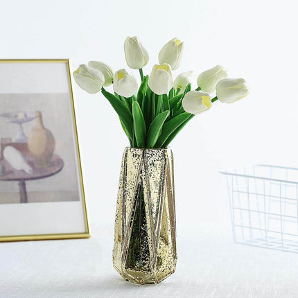 AliKopy 10 Stems 13" Real Touch White Foam Tulip Flower Bouquets