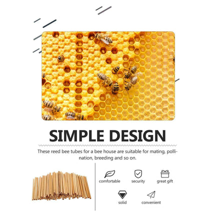 100 Count Eco-Friendly Bamboo Bee Tubes for Enhanced Pollination - Très Elite