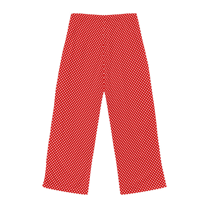 Opulent Red Polka Luxury Lounge Pants for Women