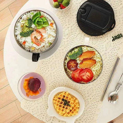 1000ml Insulated Stainless Steel Ramen Bowl with Lid - Perfect for Instant Noodles, Salads, and Soups for 1-2 People - Très Elite