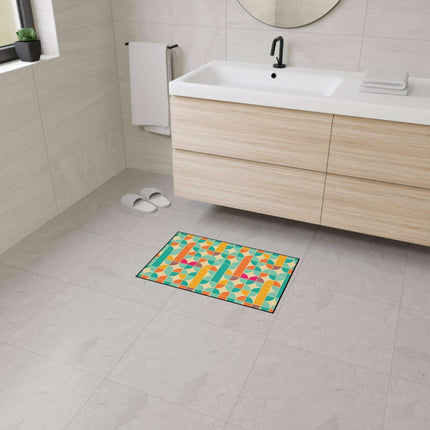 Sophisticated Non-Slip Geometric Polyester Area Rug