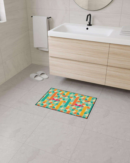 Sophisticated Non-Slip Geometric Polyester Area Rug