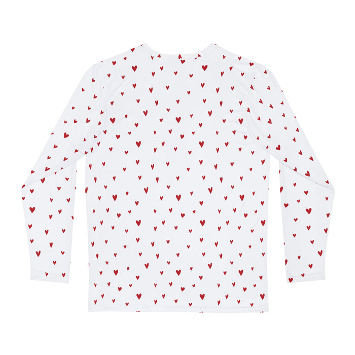 Valentine Red Heart Men's Long Sleeve Shirt - Elevate Your Style with Exclusivity