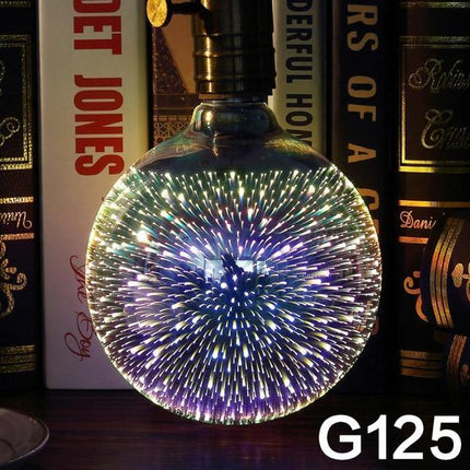 LED Light Bulb 3D Decoration Bulb Firework 110 220V ST64 G95 G80 G125