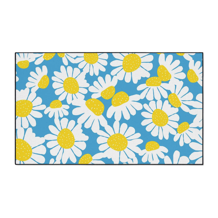 Personalized Daisy Design Anti-Slip Polyester Rug for Home Décor