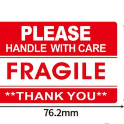 100PCS Premium Fragile Shipping Stickers - High-Visibility Handle with Care Labels..