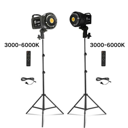 100W LED Photography Studio Lighting Kit with Adjustable Tripod Stand - Dimmable Brightness, 3 Color Modes, High Color Accuracy - Très Elite