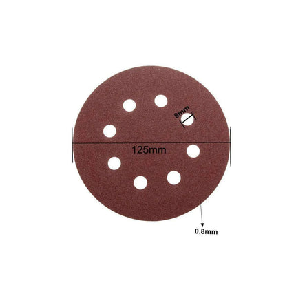 125mm Premium Sanding Discs Set - 100 Assorted Grits with 8-Hole Design for Polishing and Buffing