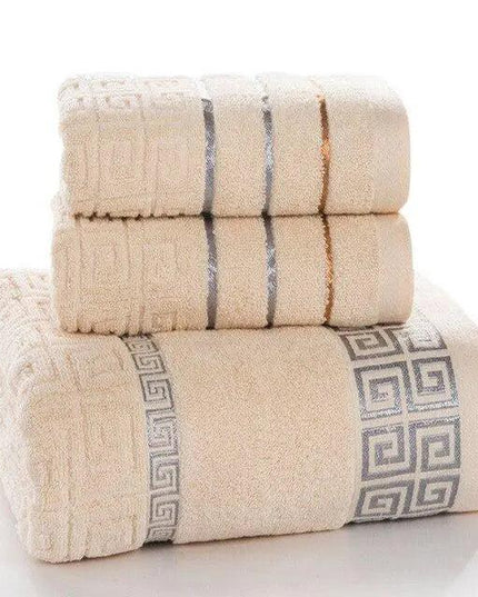 Luxury Quick-Dry Cotton Towel Set: Elevate Your Bathing Experience with Spa-Quality Comfort