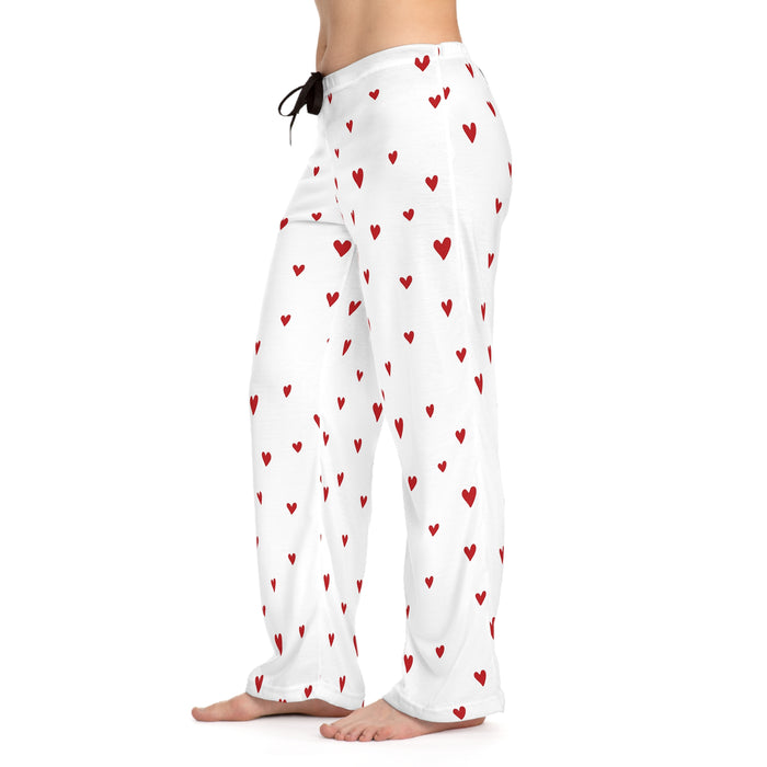 Opulent Red Heart Women's Pajama Pants - Luxe Comfort & Style