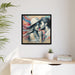 Elegant Black Pinewood Framed Matte Canvas Print for Stylish Interior Decor