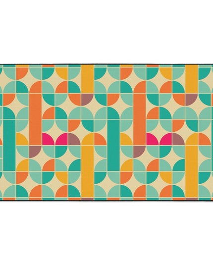 Sophisticated Non-Slip Geometric Polyester Area Rug