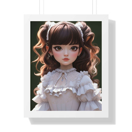 Eco-Friendly 3D Girl Wall Art with Sustainable Frame: Modern Green Home Decor