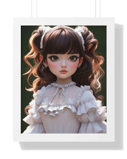 Eco-Friendly 3D Girl Wall Art with Sustainable Frame: Modern Green Home Decor