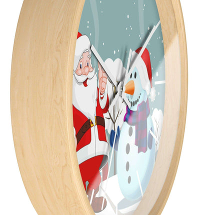 Luxury Festive Wooden Wall Clock for Upscale Interiors