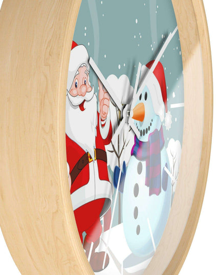 Luxury Festive Wooden Wall Clock for Upscale Interiors