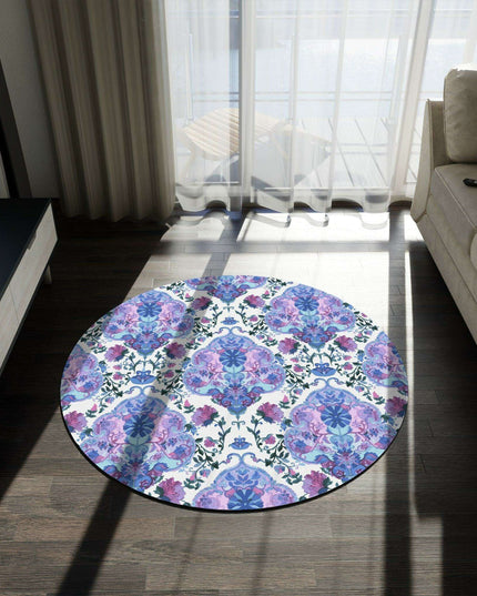 Elegant Chenille Round Area Rug: Classic Charm by Elite Maison