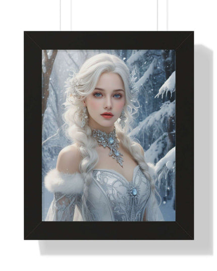 Winter Wonderland Puppy Framed Gaming Art - Sustainable Decor for Your Home