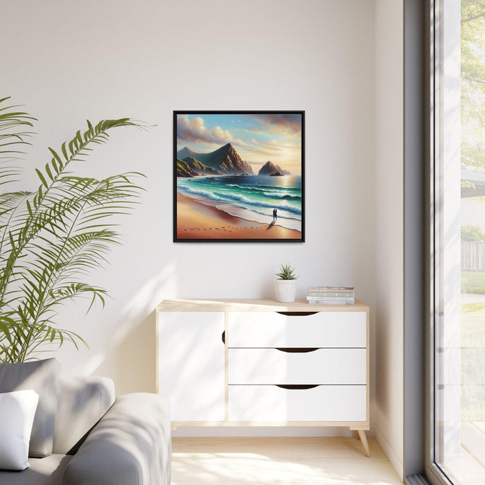 Ethereal Love - Enchanting Valentine’s Day Canvas Art with Stylish Black Frame