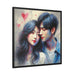 Chic Valentine Matte Canvas Print Collection with Black Pinewood Frame