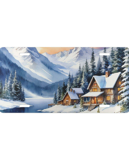 Customizable Holiday Aluminum License Plate - Personalize Your Christmas Spirit!