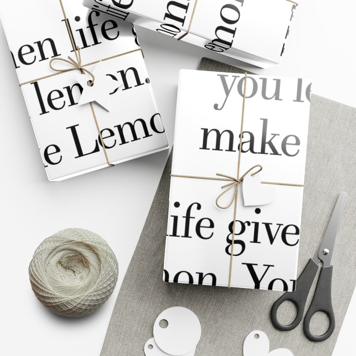 Lemon Luxe USA-Made Gift Wrap Paper: Matte & Satin Finishes | Eco-Friendly, Three Sizes