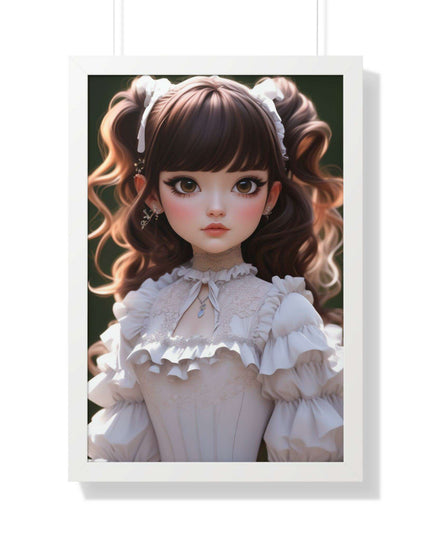 Eco-Friendly 3D Girl Wall Art with Sustainable Frame: Modern Green Home Decor