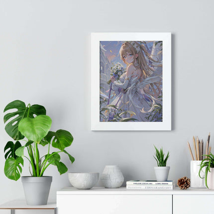 Chic Eco-Friendly Anime Girl Vertical Art Print for Sustainable Home Decor