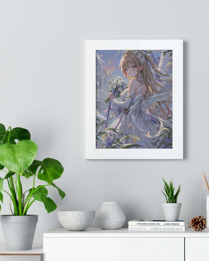 Chic Eco-Friendly Anime Girl Vertical Art Print for Sustainable Home Decor