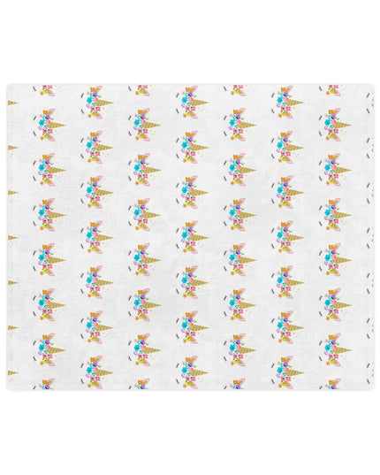 Luxurious Stitched Minky Fleece Blanket for Cozy Elegance