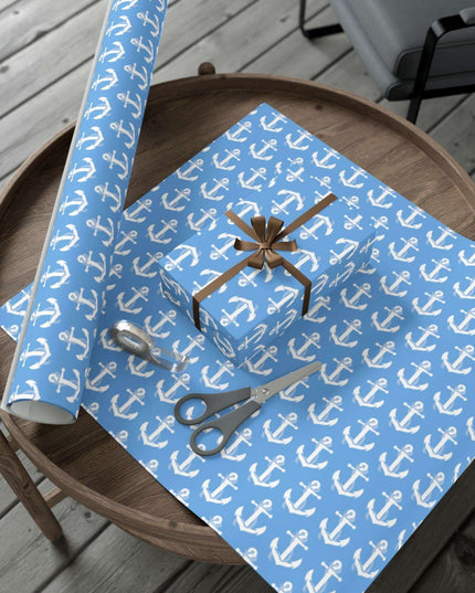 Nautical Elegance: Premium Anchor Gift Wrapping Paper Collection